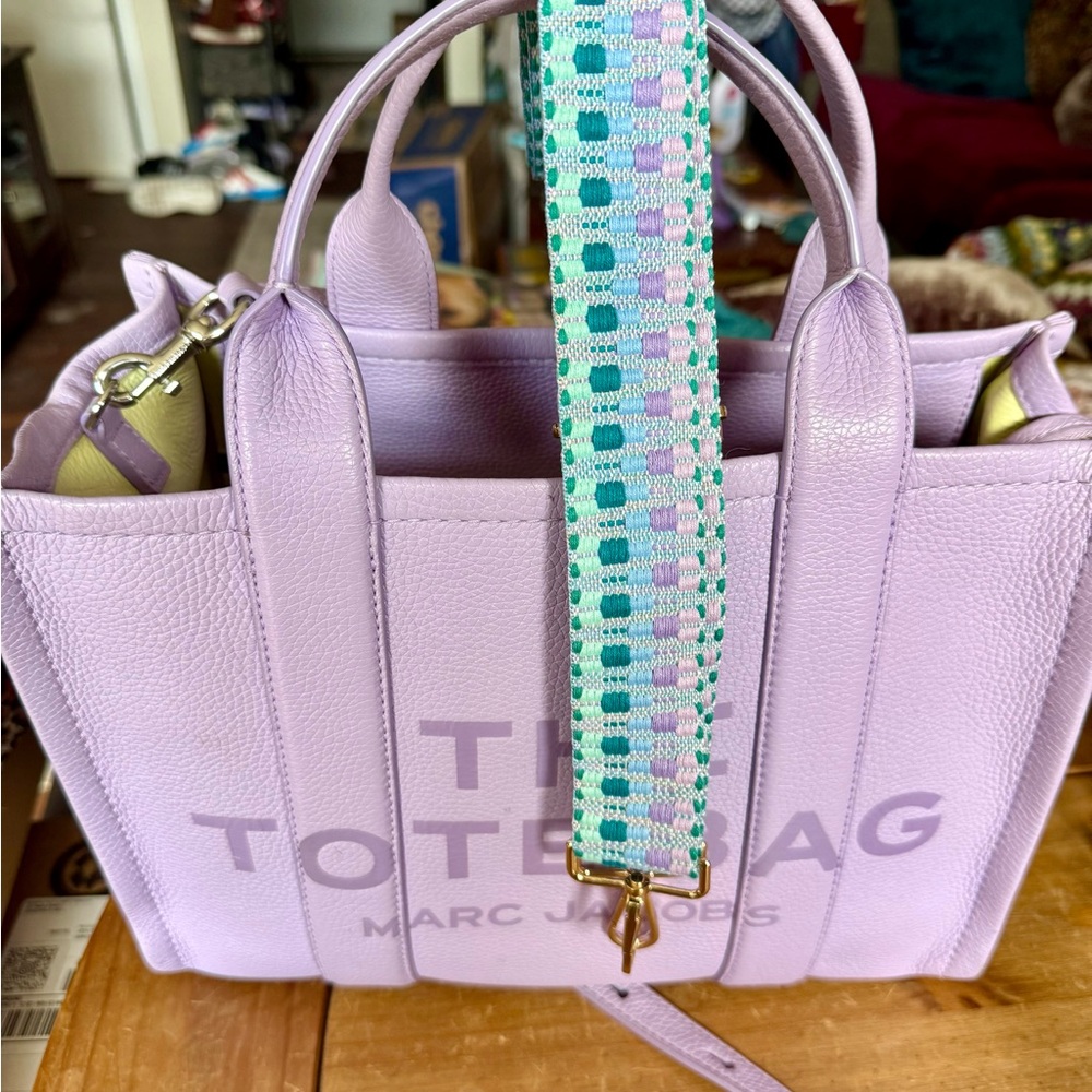 Marc Jacobs Medium Purple/Lavender Leather Tote Bag - Picture 11 of 16